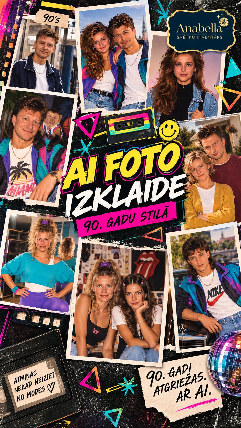 Bauskas pilsētas svētki ar 90to gadu foto izklaidi